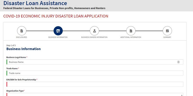 Disaster SBA loan