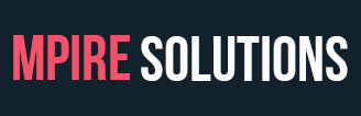 Mpire Solutions logo on the black background