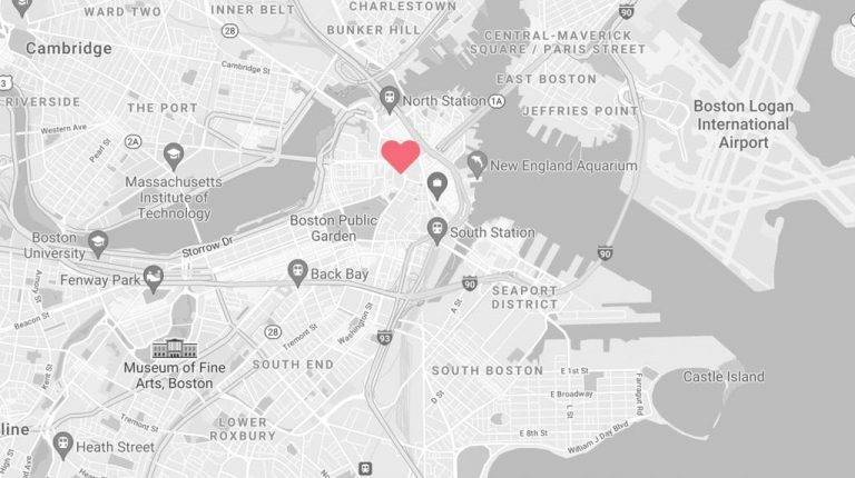 Grayscale Boston map