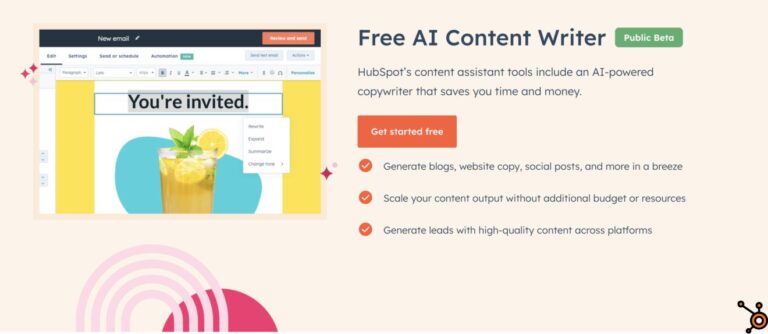 how does hubspot ai content writer work​